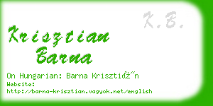 krisztian barna business card